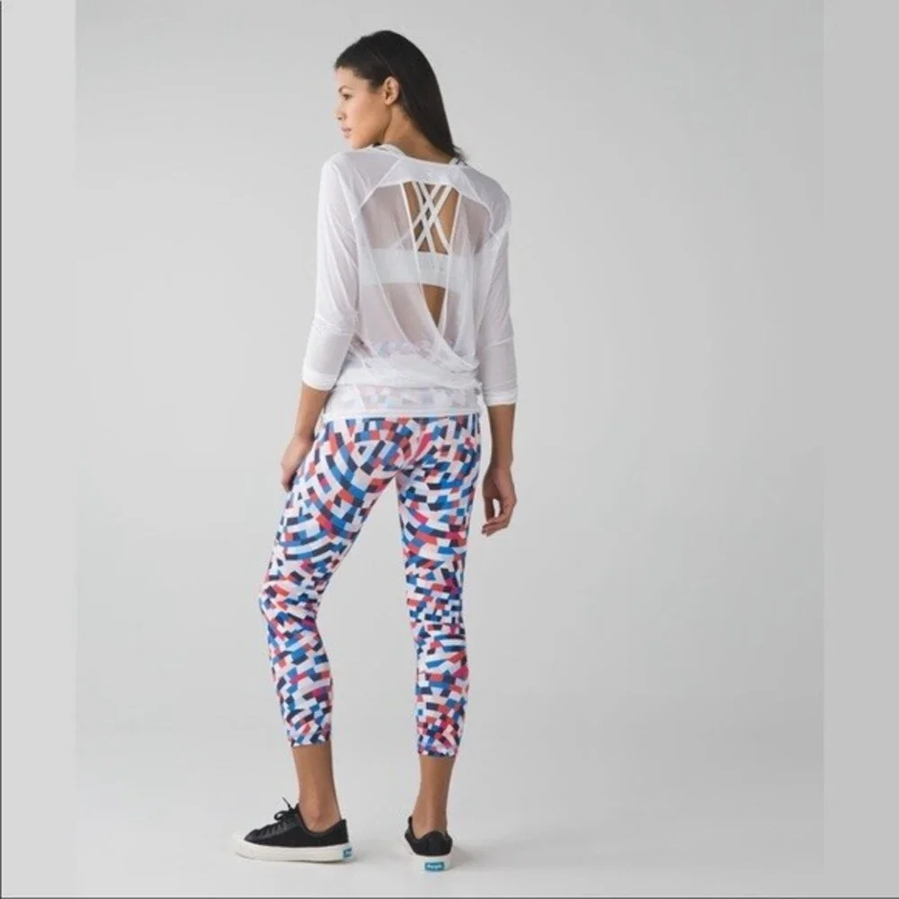 Lululemon Wunder Under Capoeira Multi Leggings High Rise Athletic Pants Size 4